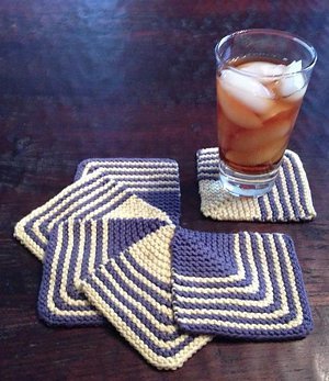Mod Knit Coasters