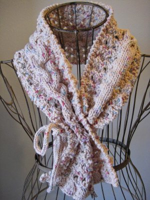 Eyelet and Picot Cowl