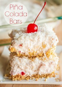 Tropical Pina Colada Bars