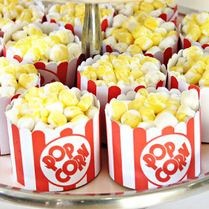 Movie-Themed Bridal Shower Popcorn Cupcakes