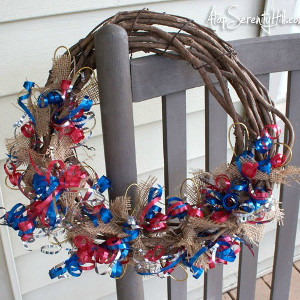 Fireworks Ribbon Wreath