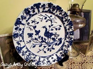 Classy Quilled Blue and White China