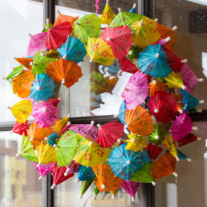 Cocktail Umbrella Wreath