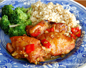 Slow Cooker Apricot Ginger Chicken for Four