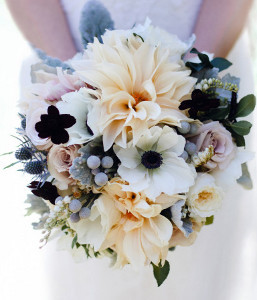 Unexpected Black and White Wedding Bouquet