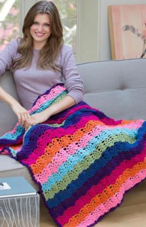Tropical Explosion Crocheted Afghan