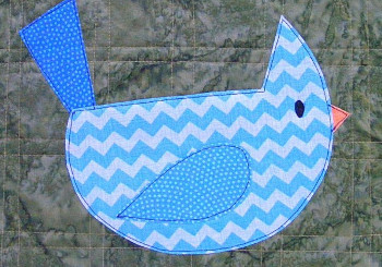 Little Blue Bird Free Applique Pattern