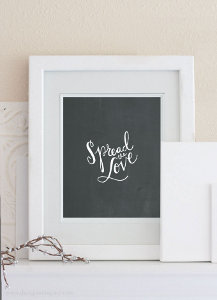 Spread the Love Free Printable Wall Art