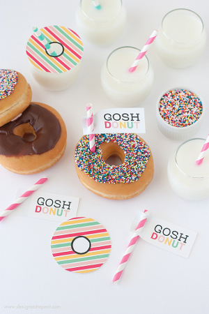 Gosh Donut Party Printables