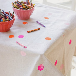 Polka Dot DIY Tablecloth