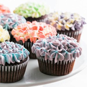 Hydrangea Cupcakes for Mom