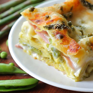 Asparagus and Sweet Pea Lasagna