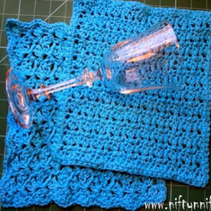 Sky Blue Crochet Washcloth Pattern