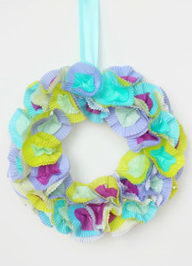 Colorful Cupcake Liner DIY Wreath