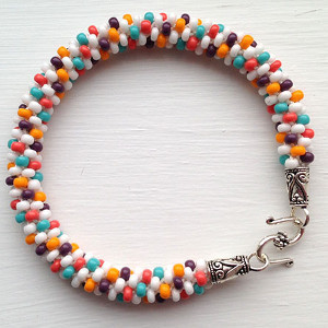 Burst of Color Kumihimo Bracelet