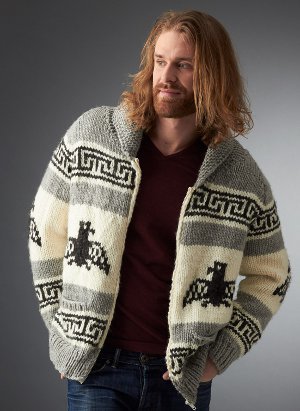 Clothing Mens Clothing Jumpers Cardigans Cowichan Cardigan Sweater Hand Knit Wool Jumper 