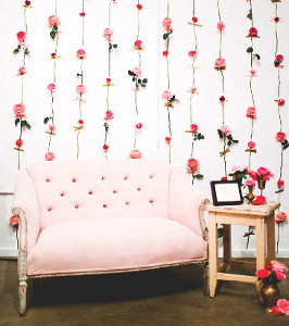 Shades of Pink Fresh Flower Wall