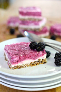 Frozen Blackberry Cheesecake