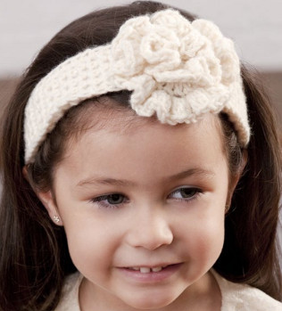 Flower Girl Crochet Headband Pattern