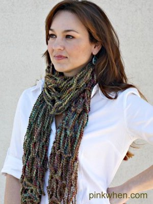 DIY Arm Knitting Infinity Scarf