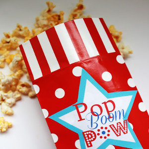 Fourth of July Printable Popcorn Label