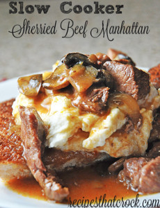 Slow Cooker Sherried Beef Manhattan