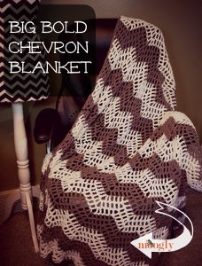 Oversized Chevron Crochet Afghan