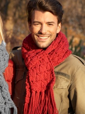 Fire Engine Scarf | AllFreeKnitting.com