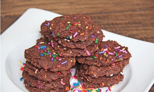 Skinny Chocolate Funfetti Cookies