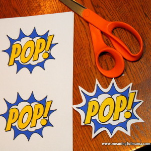 Comic Book Word Bubble Printables