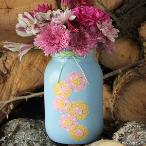 Country Charm Mason Jar Vase