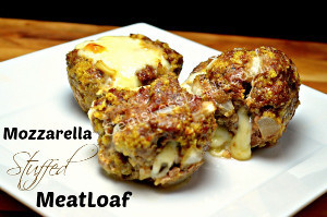 Mozzarella Stuffed Meatloaf Minis