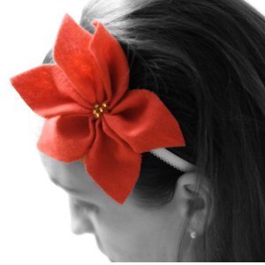 Pretty Poinsettia Headband