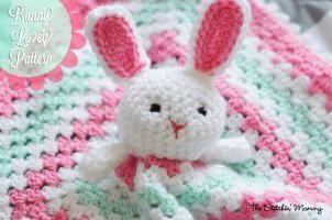 Crochet Bunny Lovey Blanket