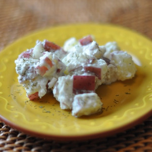 4-Ingredient Sweet Tomatoes Dill Potato Salad Copycat