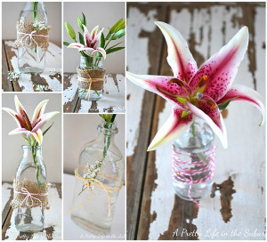 Simply Beautiful Repurposed Flower Vases