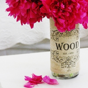 Rustic Burlap Vase