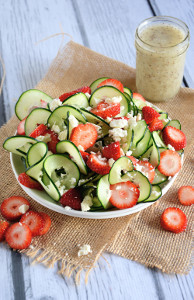 Cucumber and Strawberry Poppy Seed Salad