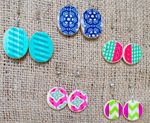 Washi Tape Earrings