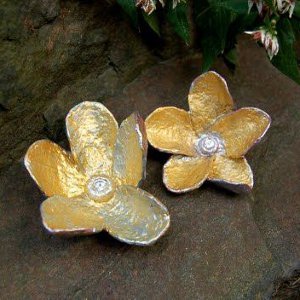 Golden Papier Mache Flowers