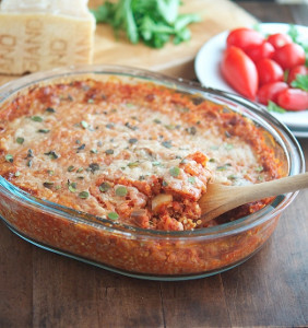 Healthy Eggplant Parmesan Casserole