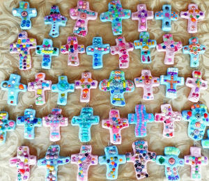 Bead and Clay Crosses