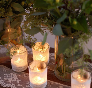 Elegantly Simple Lace Votives