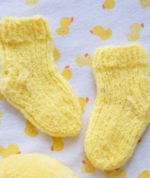 Sunshine Knit Baby Socks