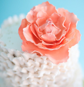 Pretty and Pink Peony Wedding Cake Design 