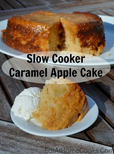 6-Ingredient Upside-Down Caramel Apple Cake