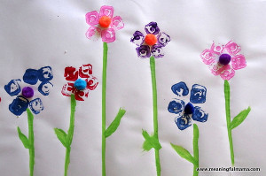 Beautiful Egg Carton Flower Prints