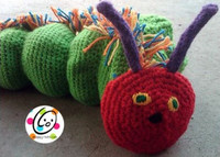 Very Hungry Crochet Caterpillar Puppet | AllFreeCrochet.com