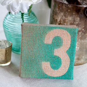 Burlap Shabby Chic Wedding Table Numbers