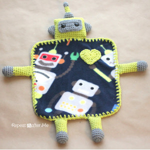 Crochet Robot Lovey Blanket